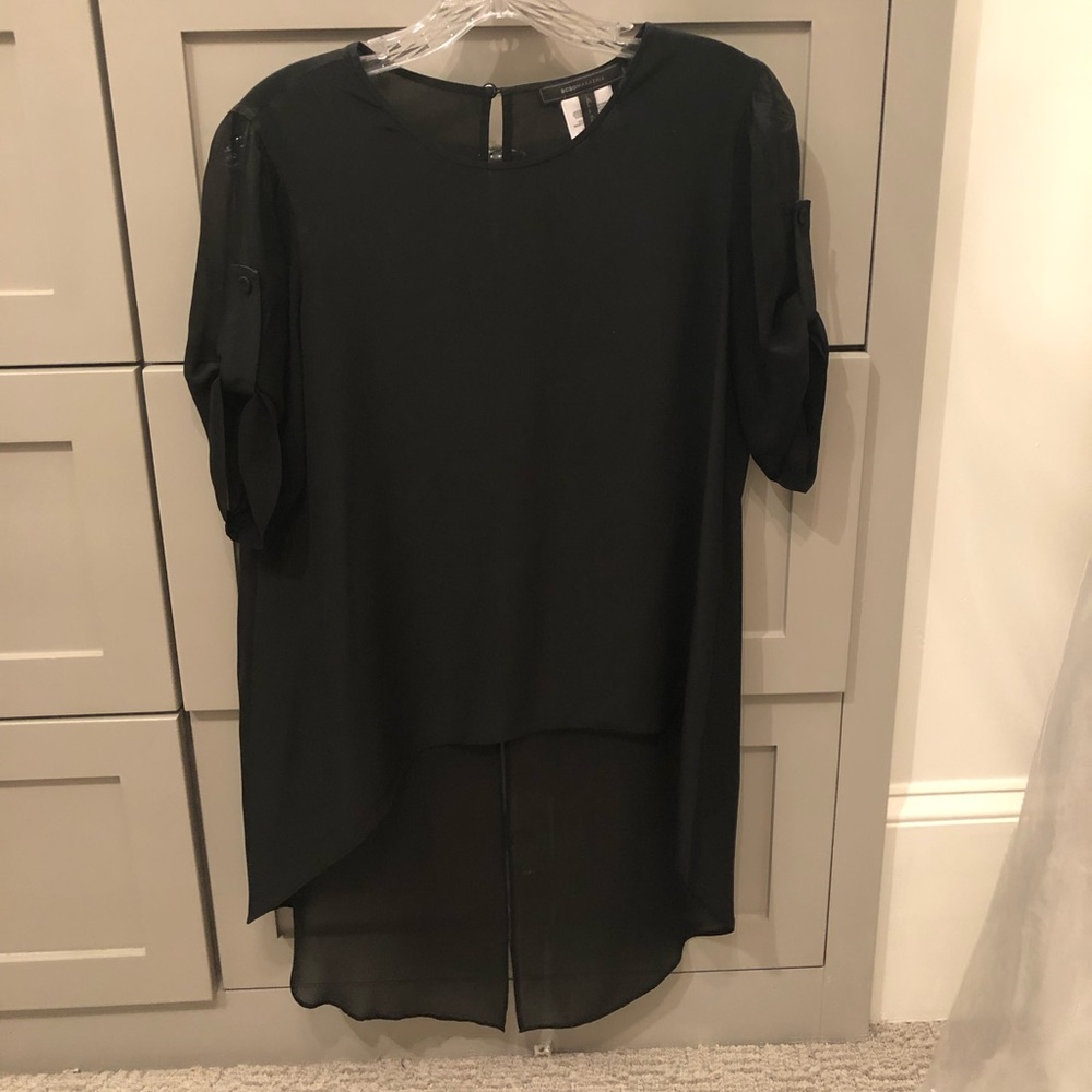 Black BCBG slit back blouse/shirt